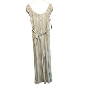 No Boundaries NWT  green and Cream Sleeveless Maxi romper | Size XL